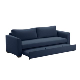 A trundle-style sofa bed
