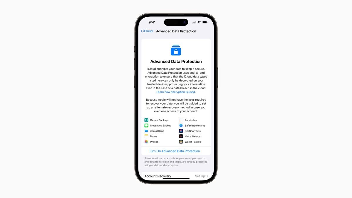 Advanced Data Protection on iPhone