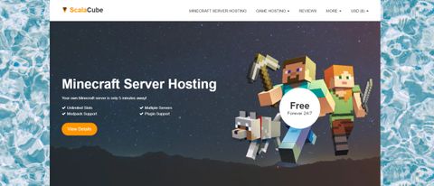 ScalaCube Minecraft server hosting homepage