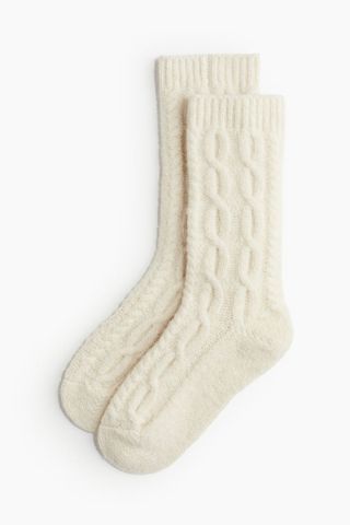 Cable-Knit Socks