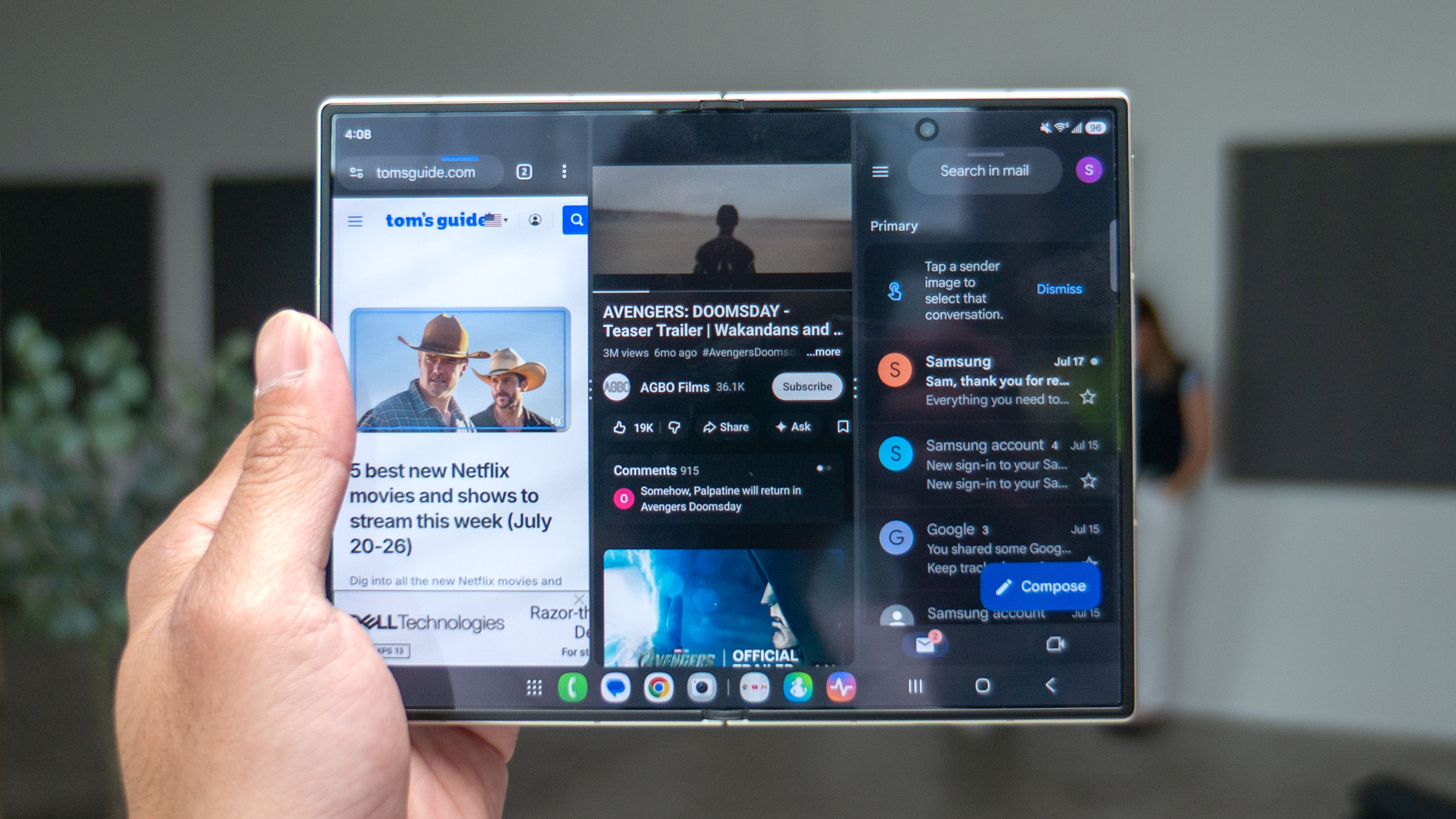Galaxy Z Fold 8 shown in hand