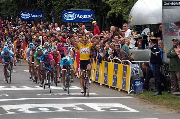 The yellow jersey shows tremendous panache to take a stage designed for sprinters.