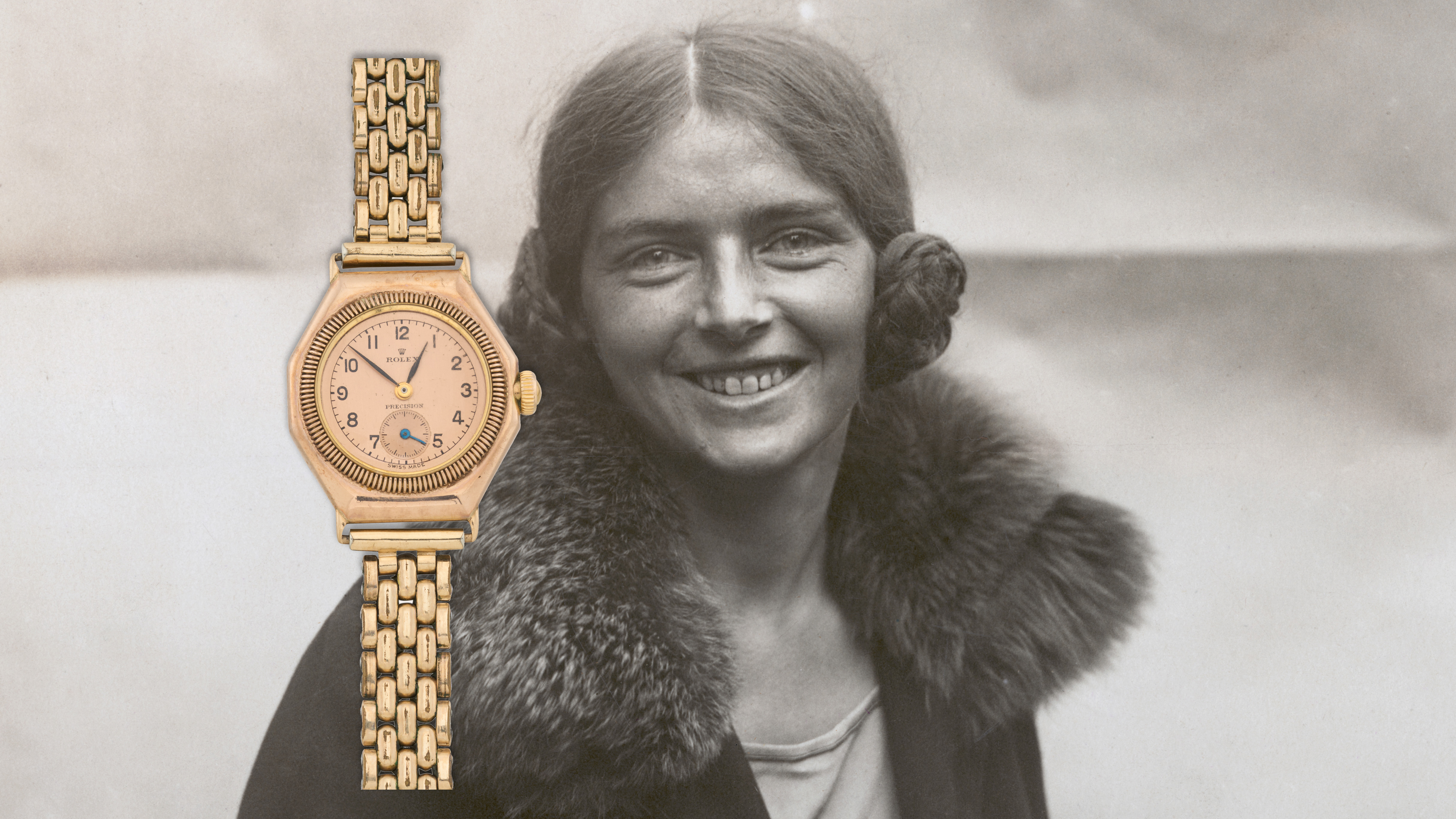 Mercedes Gleitze and a Rolex Oyster watch