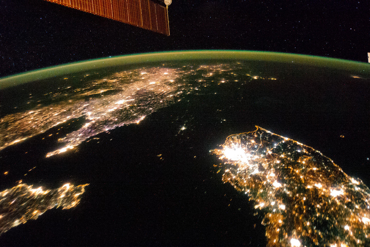 North Korea at Night Seen from Space