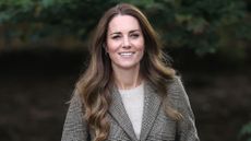Catherine, Princess of Wales arrives to embark on a boat trip on Lake Windermere on September 21, 2021