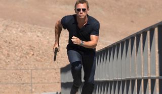 Quantum of Solace James Bond running up an incline