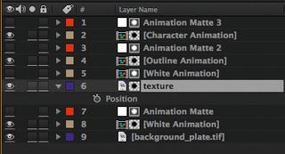 texture background, position keyframes