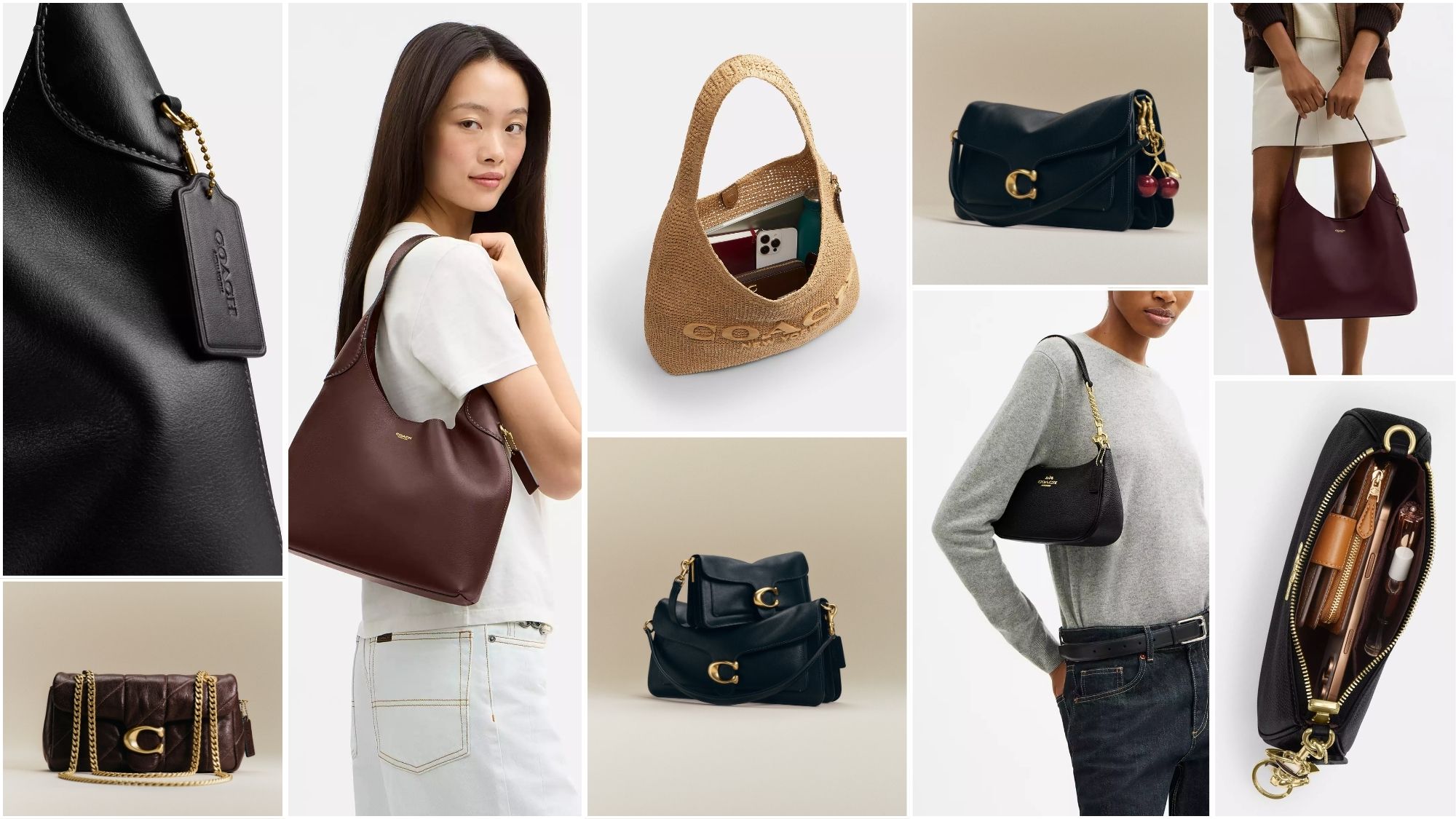 composite of Coach investment bags