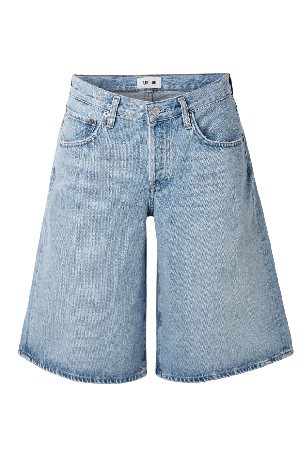 Baggy V-Waist Denim Shorts