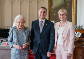 The Queen welcomed the president of Switzerland to Windsor Castle