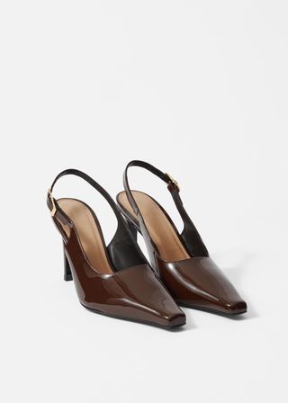 Patent Leather Slingback Pumps