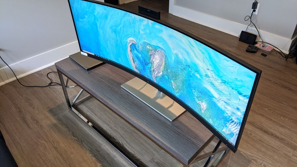 HP S430c 43.4inch Curved Ultrawide Monitor review Laptop Mag
