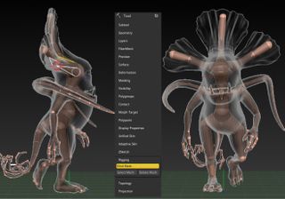 Screenshot of 3D models in ZBrush