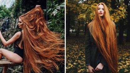 Hair, Hair coloring, Long hair, Hairstyle, Brown hair, Beauty, Brown, Blond, Liver, Red hair, 