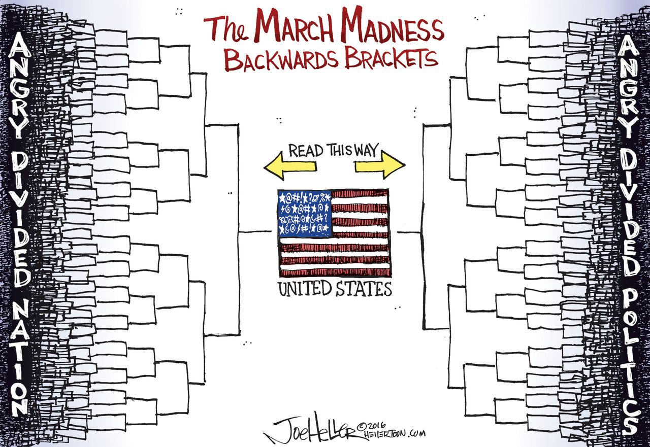 Editorial Cartoon U.S. March Maddness Bracket