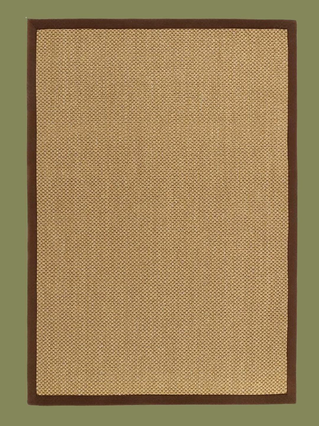 Hug Rug, Sisal Natural With Dark Brown Border Rug