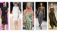 5 models on the runway showcasing the latest spring/summer fashion trends 2024