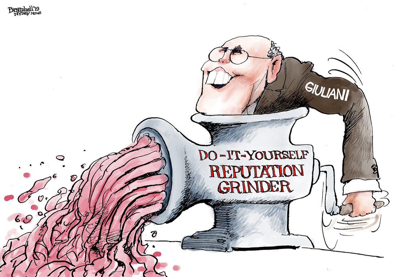 Political Cartoon U.S.&amp;amp;nbsp;Rudy Giuliani Trump reputation