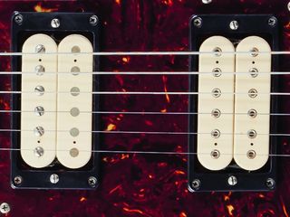 DiMarzio PAF and DiMarzio Super Distortion humbuckers in the neck and bridge positions respectively.