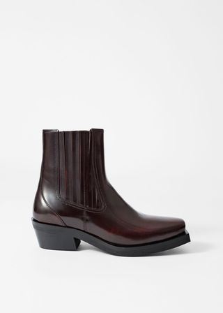 Leather Biker Chelsea Boots