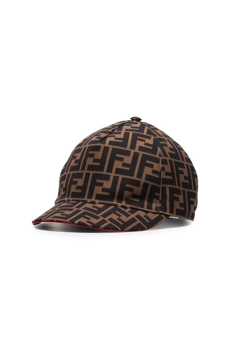 Fendi Brown FF Logo Cap