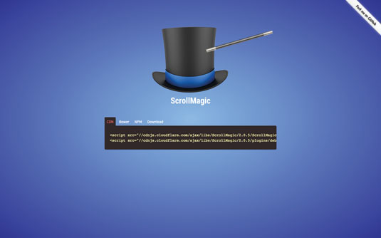If you want a library that’s flexible and that won’t dirty your markup with additional classes or data attributes, check out ScrollMagic