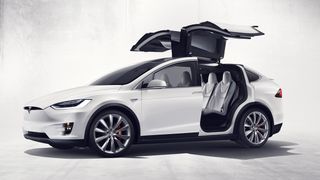 Tesla Model X with doors open