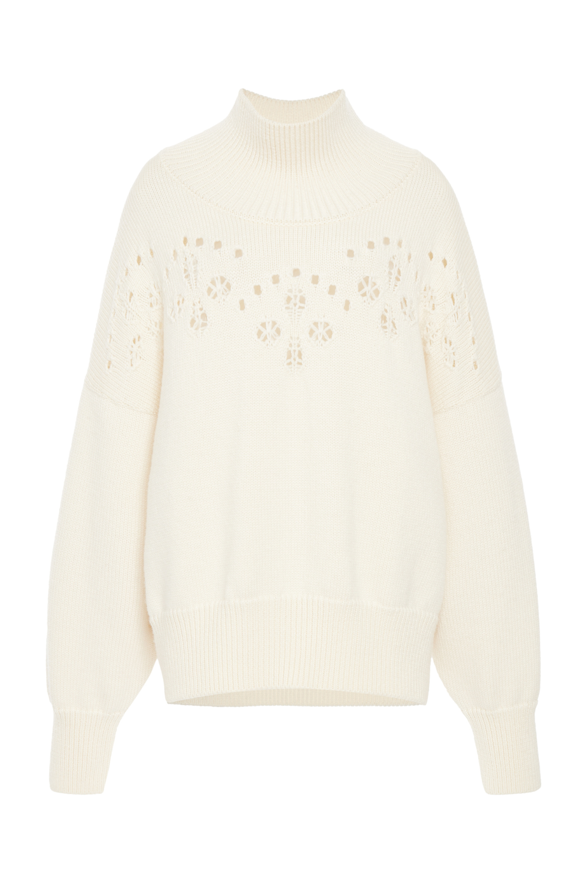knitted white cutout sweater
