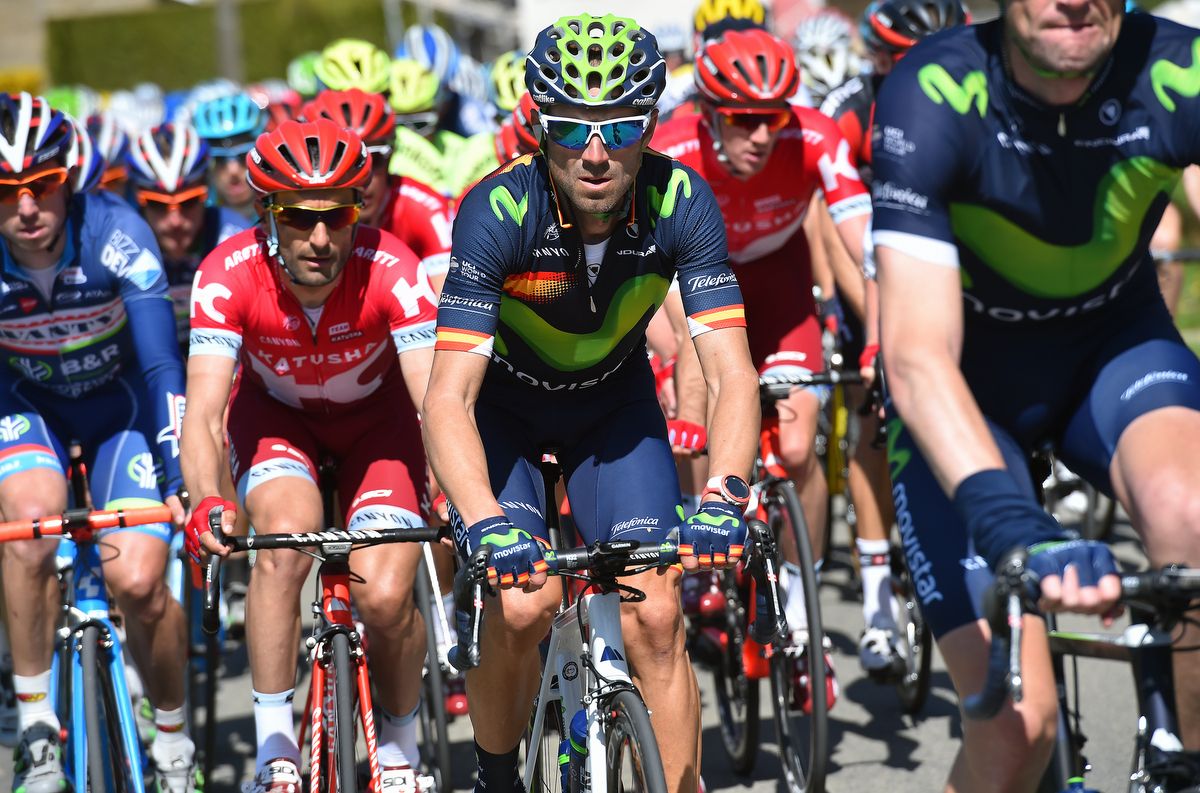 Alejandro Valverde looking calm during the race