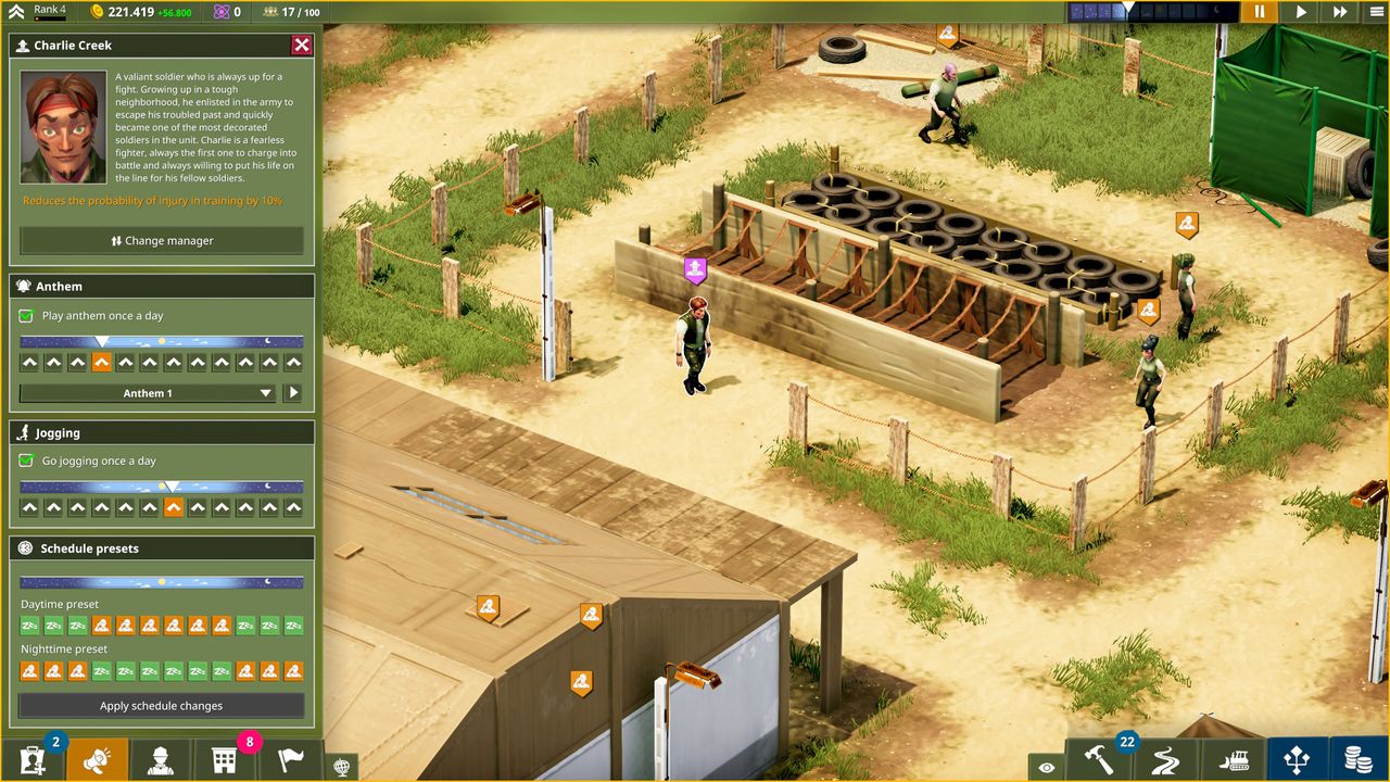 Military camp seen from above