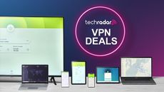 Multiple devices running VPN apps with VPN deals next to them