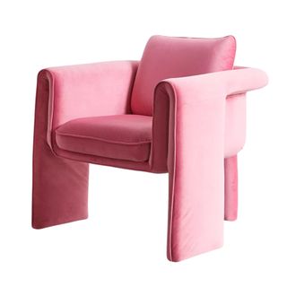 Pink three legged chair