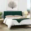 Tufted Upholstered Low Profile Platform Bed