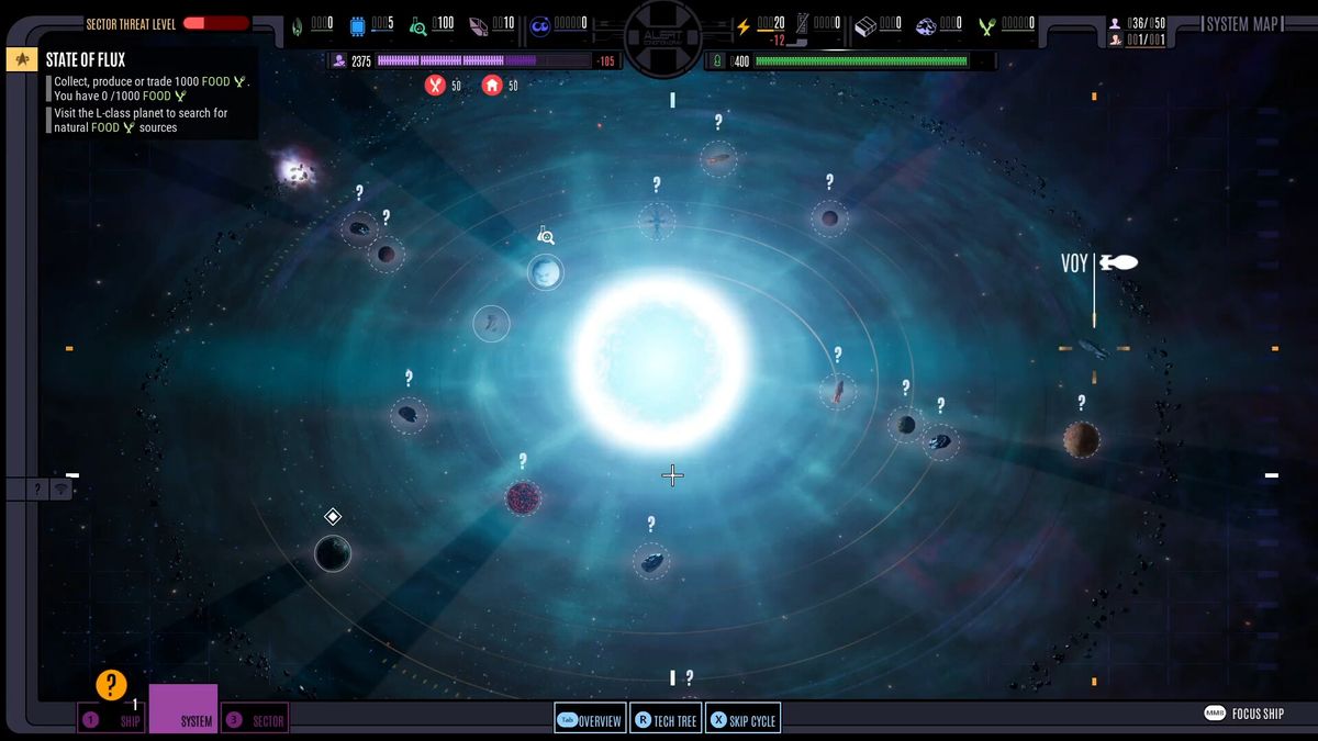 Screenshot from Star Trek Voyager - Across The Unknown, a strategy sci-fi video game based on Star Trek Voyager.