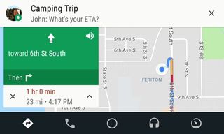Android Auto messaging popover