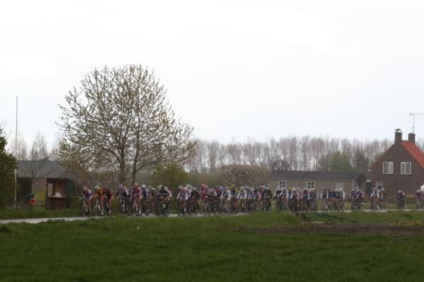It was cold and rainy for most of the race