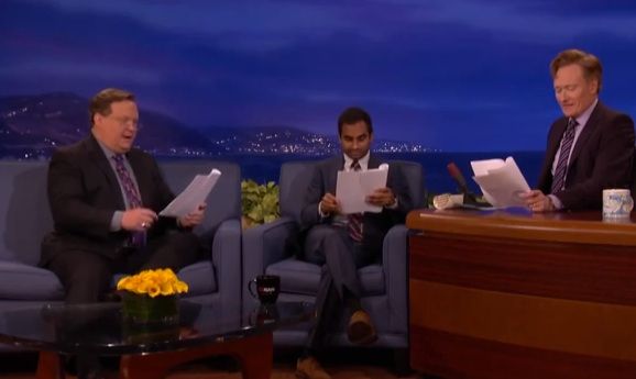 Andy Richter, Aziz Ansari, Conan O&amp;#039;Brien.