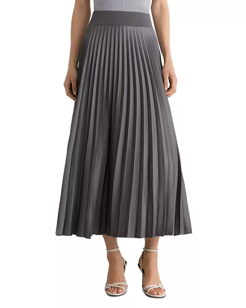 REISS , Seren Pleated Midi Skirt