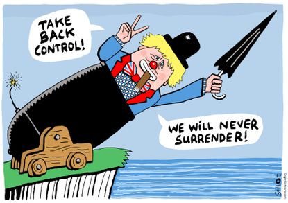 Political Cartoon World Boris Johnson Brexit