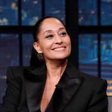 Actress Tracee Ellis Ross during an interview with host Seth Meyers on December 14, 2023