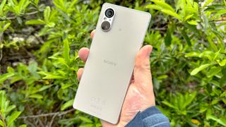 The Sony Xperia 5 V from the back