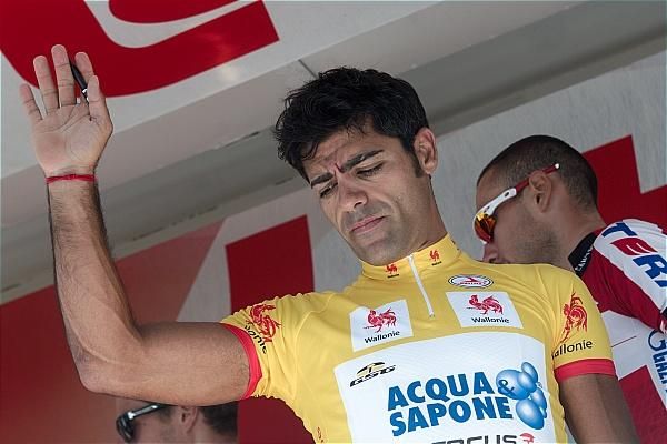 Danilo Napolitano (Acqua &amp; Sapone) started the day in the yellow jersey, but was not able to defend it on the hilly route.