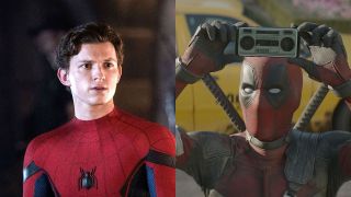 Tom Holland as Spider-man and Ryan Reynolds as Deadpool