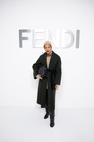 Tamu Mcpherson attends the Fendi show