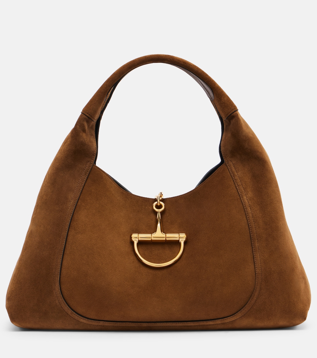 Gucci Softbit Maxi Suede Shoulder Bag