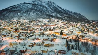 Snow-covered Tromsø in Norway
