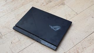 A photograph of the lid of the ASUS ROG Strix Scar 17