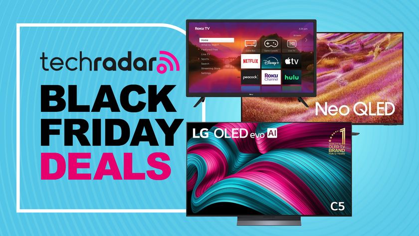 LG, Samsung and Roku TVs, with a sign saying Black Friday deals