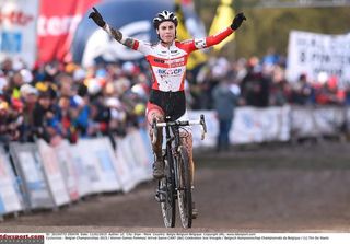 Sanne Cant (Enertherm-BKCP) wins the elite women's race at Belgian Cyclo-cross Nationals