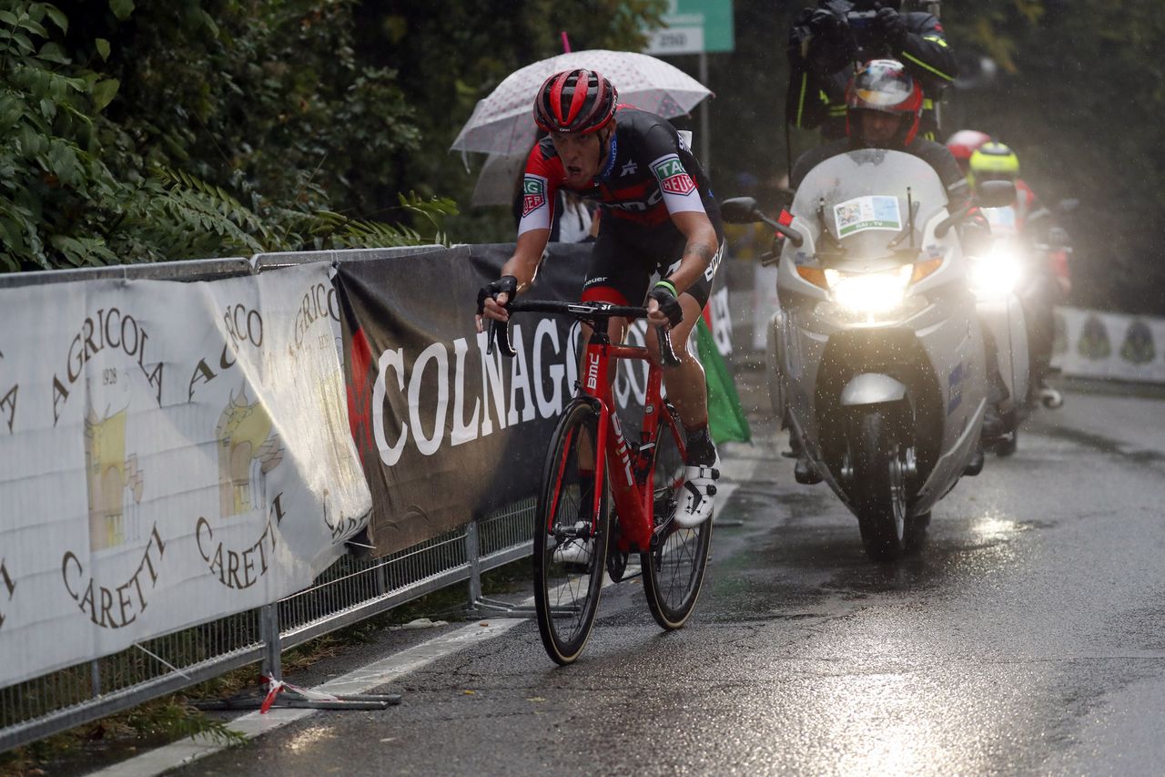 Alessandro De Marchi on his way to victory at the Giro dell'Emilia